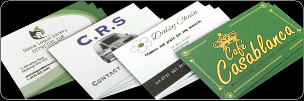 Business cards, Leaflets, flyers and all types of printing done at Sign-Sation Edinburgh